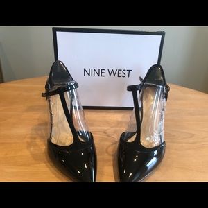 A pair of ladies Nine West shoes.